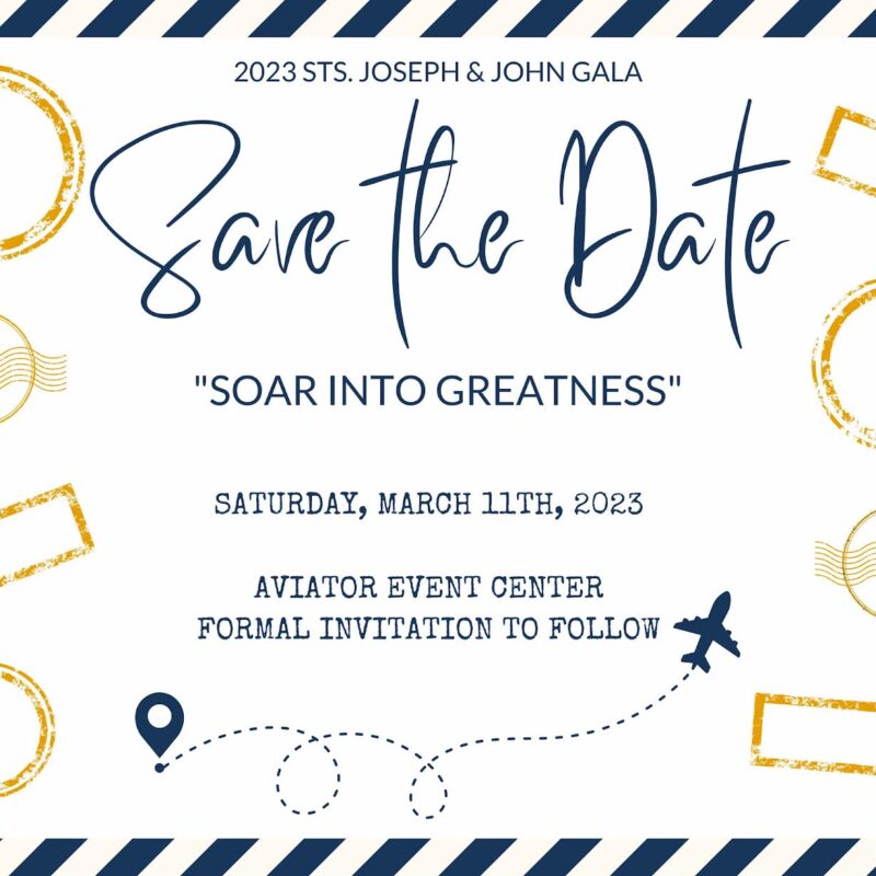 Save The Date 2023 Sts Joseph John Gala Sts Joseph John School